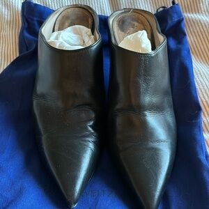 Black leather Stuart Weitzman shoes
